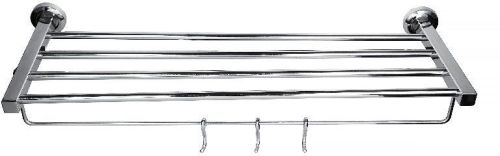 Polished Polish Stainless Steel VEER Square Towel Rack, For Hotel, Color : Silver