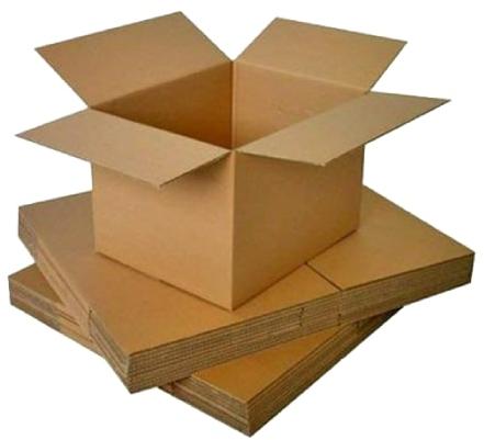 Square Corrugated Box, For Shipping, Pattern : Plain