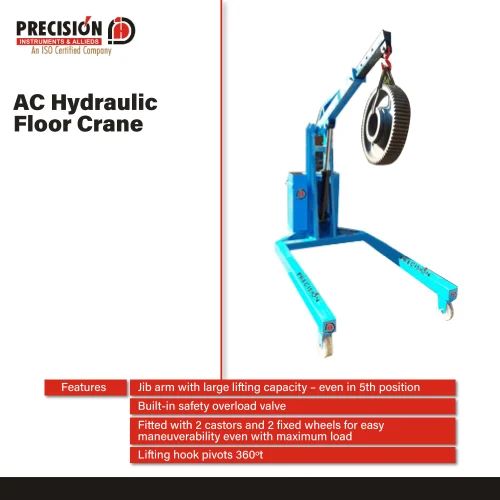 Precision Instruments AC Hydraulic Floor Crane, For Construction