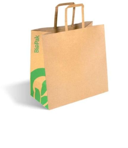 Kraft Paper Shopping Bags, For Household, Apperals, Package, Grocery, Promotion, Beverage, Width : 11 Inch