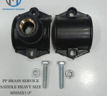50mm PP Black Brass Heavy Weight Service Saddle