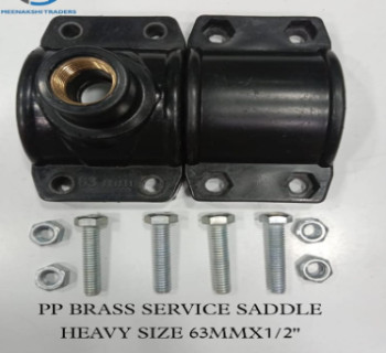 63mm PP Brass Heavy Weight Service Saddle