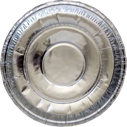 8INCH SILVER COATED PAPER PLATE, For Event, Nasta, Party, Snacks, Utility Dishes, Size : Multisizes