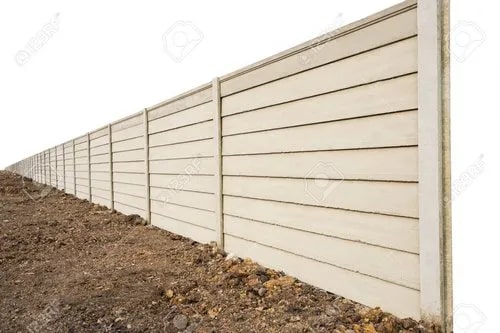 Grey Modular White Concrete Compound Wall, Wall Type : Panel Build