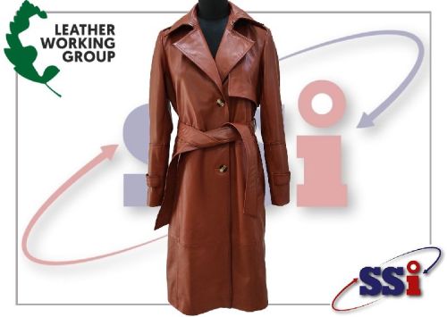 Full Sleeves Plain Leather Trench Coat, For Office Wear, Party Wear, Gender : Female