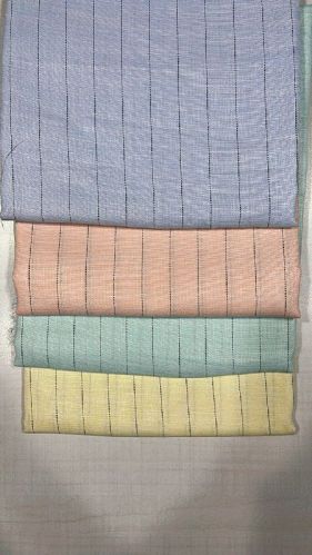 Sober Lining Cotton Shirting Fabric, Color : Multiple Colour