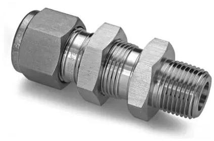 Stainless Steel Carbon Steel Bulkhead Male NPT Connector, For Industrial