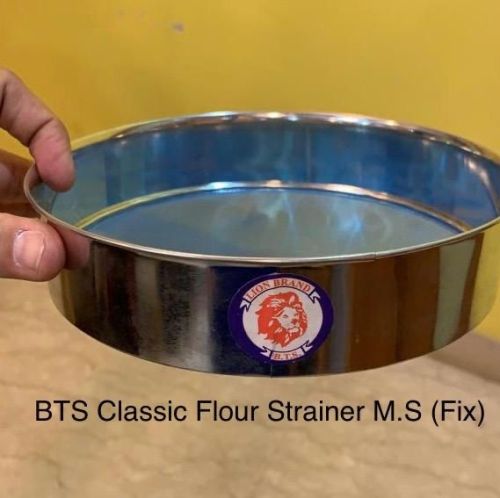 Lion Stainless Steel Flour Strainer Metal, For Kitchen, Shape : Round