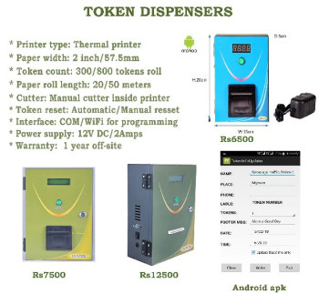 Rectangular Metal Automatic Token Dispenser, For Hotel, Office, Restaurant, School, Feature : Best Quality