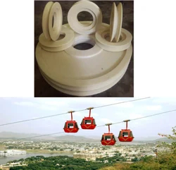 Cast Nylon 6000 / MINUTES 120.-180 Smooth Surface Wire Rope Pulley, For Machinery, Crane Use, Ropeway