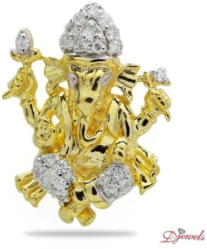 Djewels Hallmarked Gold Excellent Beautiful Divine Ganesha Pendant, Packaging Type : Box