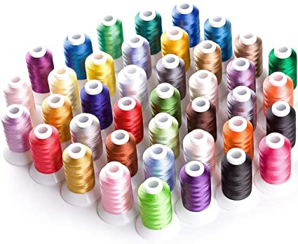 Dyed Polyester Embroidery Threads, Length : 500-1000mtr