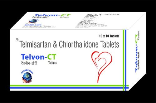 Telvon CT Telmisartan Chlorthalidone Tablets, Packaging Size : 10X10