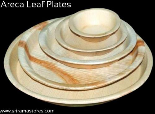 Areca Palm Leaf Disposable Plates Bowls, For Serving Food, Size : 12inch, 4inch, 6inch, 8inch.10inch