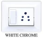 Atlas White Chrome Modular Plate, For Electrical Use, Feature : Easy To Fit, Good Quality, Optimum Finish