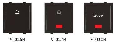 Black 10 AMP 32 AMP 2 Module Switch