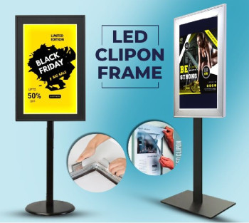 Polished Aluminium LED Photo Frame, Frame Shape : Rectangular