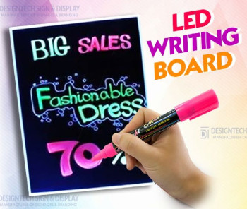 Electric Square LED Writing Board, For Promotion, Notice, Message, Menu, Advertising, Width : 18inch