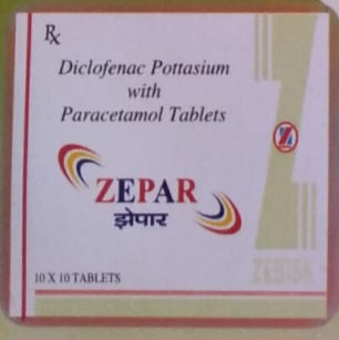 Zepar Tablet, For Clinical, Hospital, Personal, Pain Management, Packaging Type : Strip