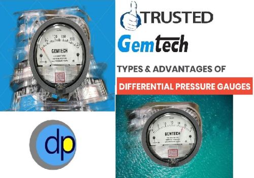Aluminium Gemtech Differential Pressure Gauge, For Air Compressor, Marine Engines