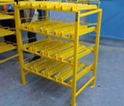 Steel Roller Track Storage Rack, For Industrial, Size : Multisizes