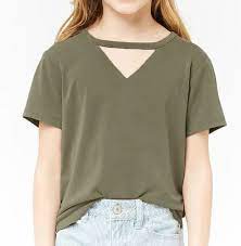 Plain Girls V-Neck T-Shirts, Feature : Anti-Shrink, Anti-Wrinkle, Breathable, Quick Dry