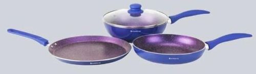 Blueberry Aluminium Non-stick Cookware Set, Color : Purple