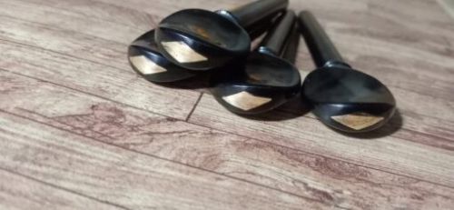 Black Ebony Pegs With Brass Eye, Feature : Fine Finished, Optimum Quality