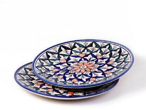 Round Polished Ceramic Serving Plates