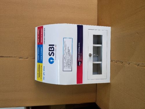 SBi Big Metal Cheque Drop Box As Per RBI Guidelines