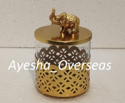 Glass Jar With Metal Fitting, Size : Medium