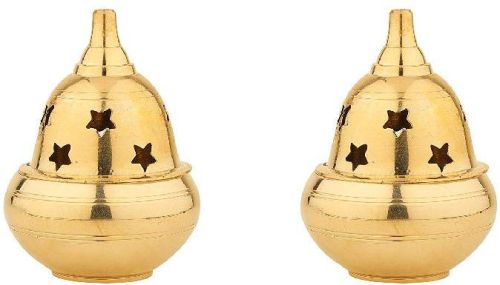 Round Brass Kuber Goblet Deep, For Diya