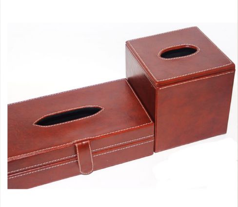 Leather Tissue Paper Holder, Shape : Rectengular, Square