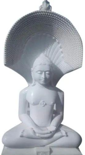Polished Non Printed Digmbar Jain Marble Statue, Packaging Type : Thermocol Box, Carton Box