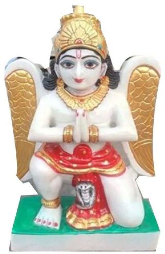 Polished Printed Garud Ji Marble Statue, Packaging Type : Thermocol Box