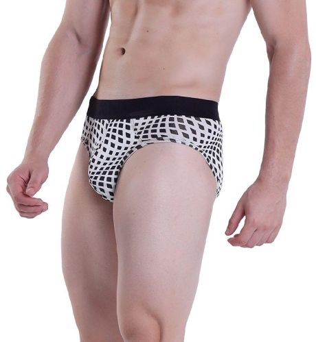 Black & White Checks Printed Underwear Brief