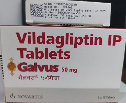 Galvus Vildagliptin Tablets, Packaging Type : Strip