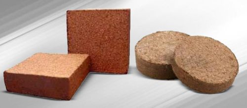 Square Coir Pith Blocks, Color : Brown