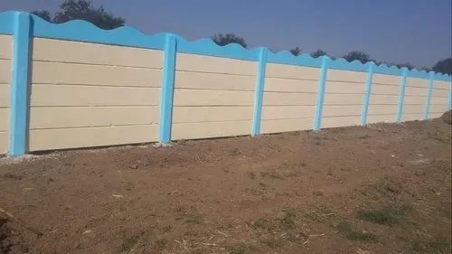 3.5 Feet RCC Compound Wall, Color : White, Blue