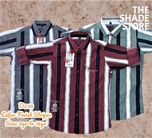 D228 Lafar Finish Strips Shirt, For Home, Gender : Kids