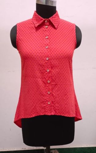 Printed Polyester Ladies Shirts, Technics : Machine Made