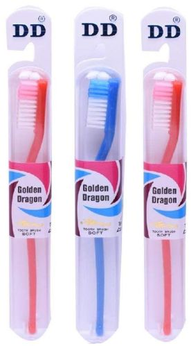 Plastic Golden Dragon Toothbrush, For Cleaning Teeths, Feature : Crack Proof, Durable, Flexible, Lightweight
