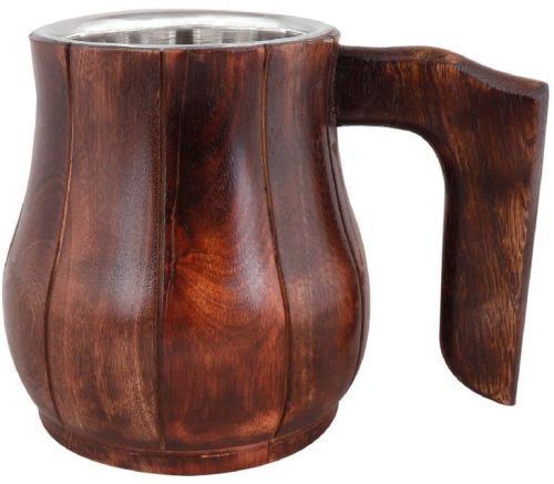 Stainless Steel Wooden Tea Mug, Feature : Fine Finished, Light Weight, Shiny Look