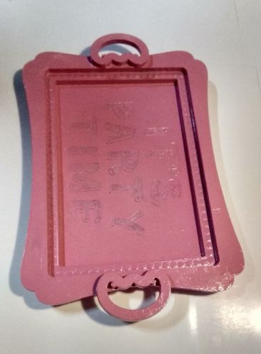 Rectengular Polished RD-906 Wooden MDF Tray, For Homes, Hotels, Restaurants, Pattern : Engraved