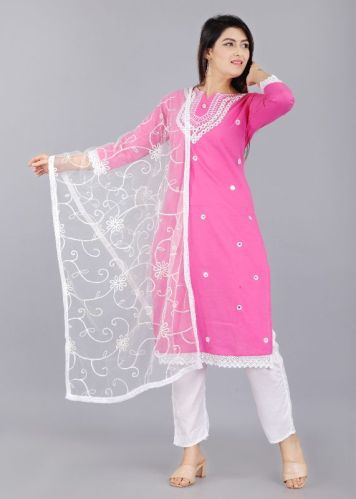 Rayon Hand Embroidery Suits