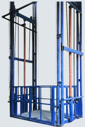Semi Automatic Double Mast Goods Lift, For Industrial, Feature : Smooth Function, Rust Proof Body, Best Quality