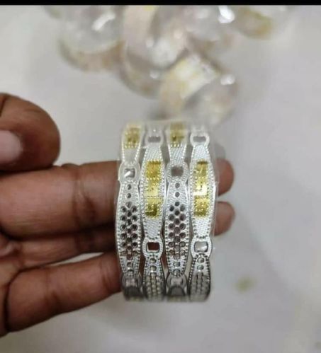 Polished Filigree Silver Bangles, Packaging Type : Plastic Packet