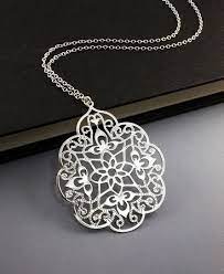 Polished Filigree Silver Pendant, Packaging Type : Plastic Packet