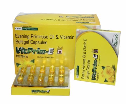 Vit-prim-e Softgel Capsule, Packaging Type : Blister, Alu-Alu Silver