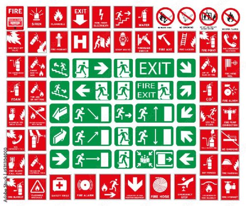 Green Plastic Exit Signage Board